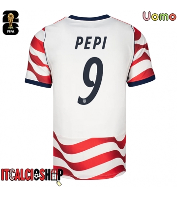 Stati Uniti Ricardo Pepi #9 Prima Maglia Mondiali 2026 Manica Corta